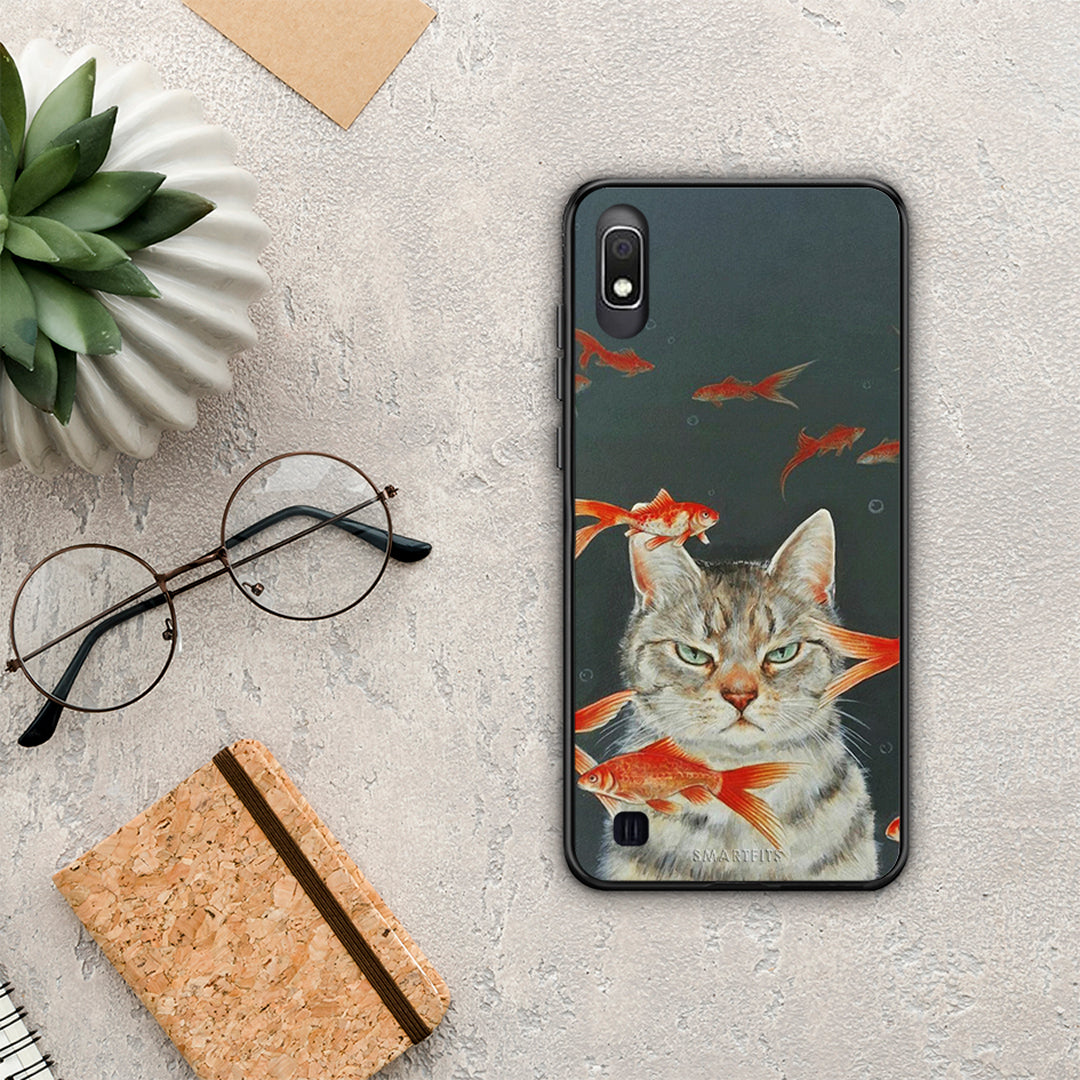 Cat Goldfish - Samsung Galaxy A10 case