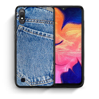 Thumbnail for Θήκη Samsung A10 Jeans Pocket από τη Smartfits με σχέδιο στο πίσω μέρος και μαύρο περίβλημα | Samsung A10 Jeans Pocket case with colorful back and black bezels