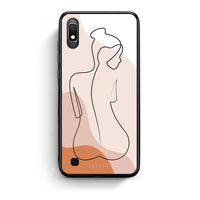 Thumbnail for Samsung A10 LineArt Woman θήκη από τη Smartfits με σχέδιο στο πίσω μέρος και μαύρο περίβλημα | Smartphone case with colorful back and black bezels by Smartfits