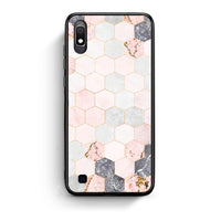 Thumbnail for 4 - Samsung A10 Hexagon Pink Marble case, cover, bumper