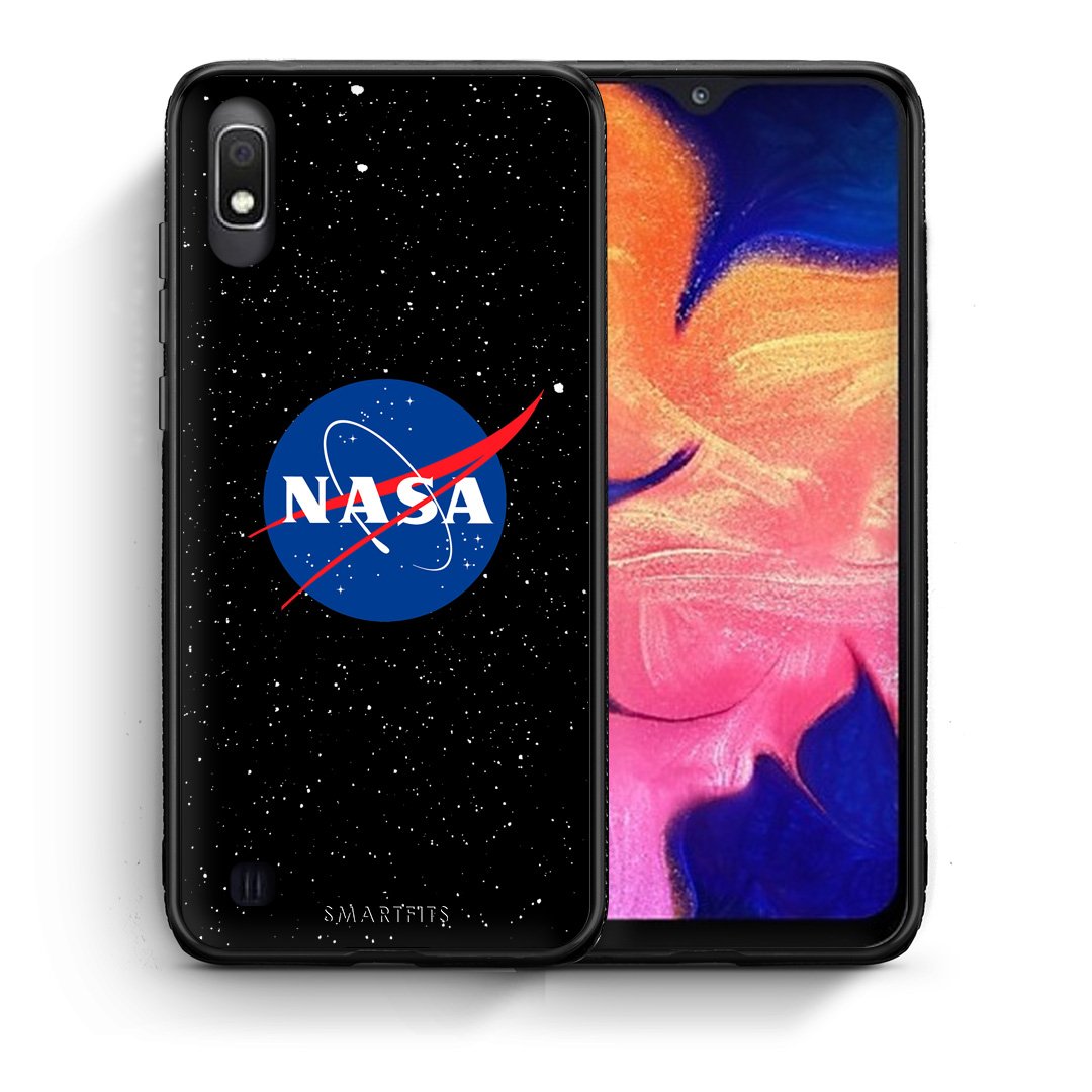 Θήκη Samsung A10 NASA PopArt από τη Smartfits με σχέδιο στο πίσω μέρος και μαύρο περίβλημα | Samsung A10 NASA PopArt case with colorful back and black bezels
