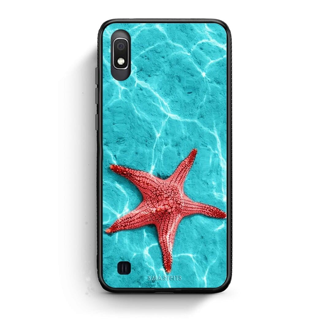 Samsung A10 Red Starfish Θήκη από τη Smartfits με σχέδιο στο πίσω μέρος και μαύρο περίβλημα | Smartphone case with colorful back and black bezels by Smartfits