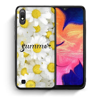 Thumbnail for Θήκη Samsung A10 Summer Daisies από τη Smartfits με σχέδιο στο πίσω μέρος και μαύρο περίβλημα | Samsung A10 Summer Daisies case with colorful back and black bezels