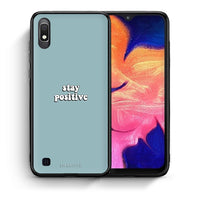 Thumbnail for Θήκη Samsung A10 Positive Text από τη Smartfits με σχέδιο στο πίσω μέρος και μαύρο περίβλημα | Samsung A10 Positive Text case with colorful back and black bezels