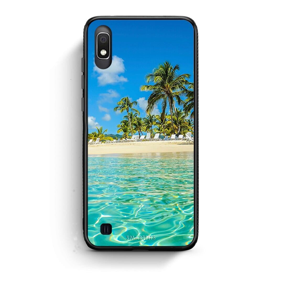 Samsung A10 Tropical Vibes Θήκη από τη Smartfits με σχέδιο στο πίσω μέρος και μαύρο περίβλημα | Smartphone case with colorful back and black bezels by Smartfits