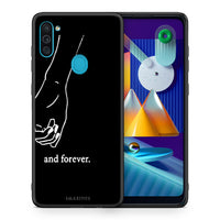 Thumbnail for Θήκη Αγίου Βαλεντίνου Samsung A11 / M11 Always & Forever 2 από τη Smartfits με σχέδιο στο πίσω μέρος και μαύρο περίβλημα | Samsung A11 / M11 Always & Forever 2 case with colorful back and black bezels