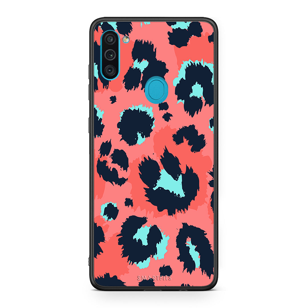 22 - Samsung A11/M11 Pink Leopard Animal case, cover, bumper
