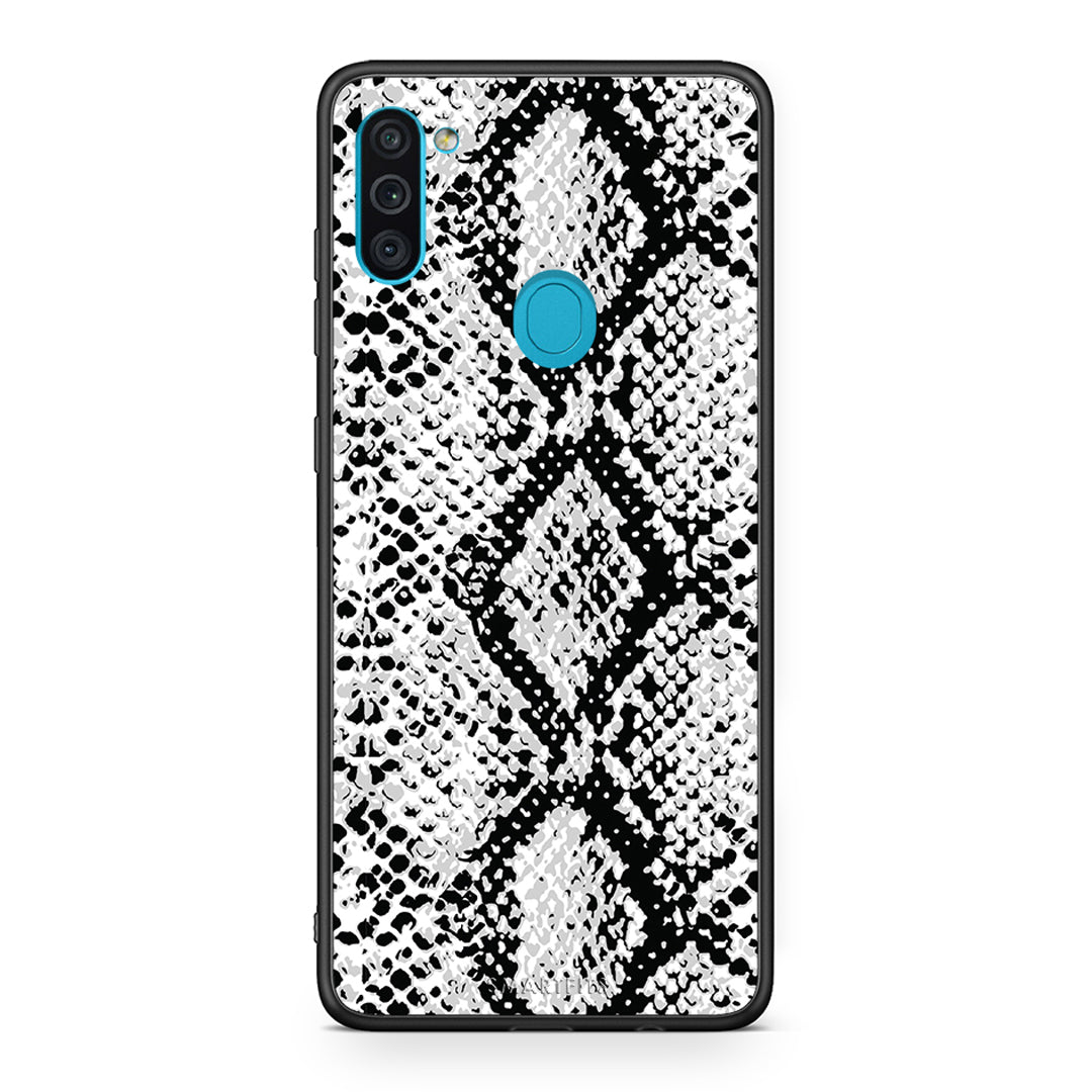 24 - Samsung A11/M11 White Snake Animal case, cover, bumper