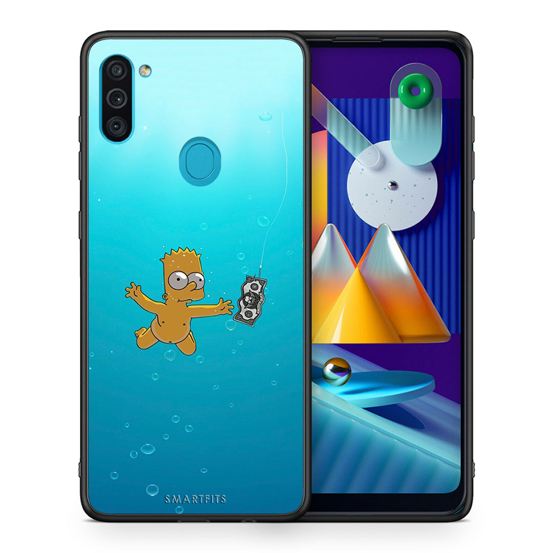 Θήκη Samsung A11/M11 Chasing Money από τη Smartfits με σχέδιο στο πίσω μέρος και μαύρο περίβλημα | Samsung A11/M11 Chasing Money case with colorful back and black bezels