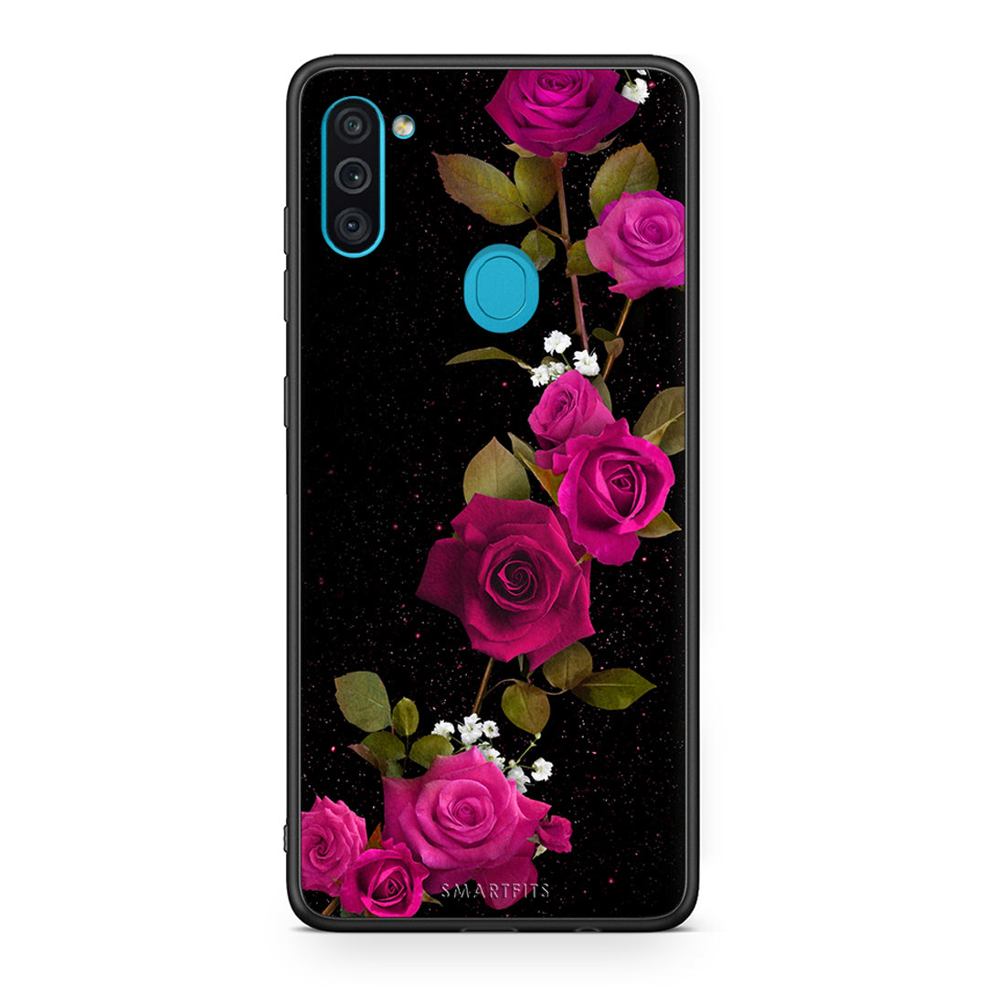 4 - Samsung A11/M11 Red Roses Flower case, cover, bumper