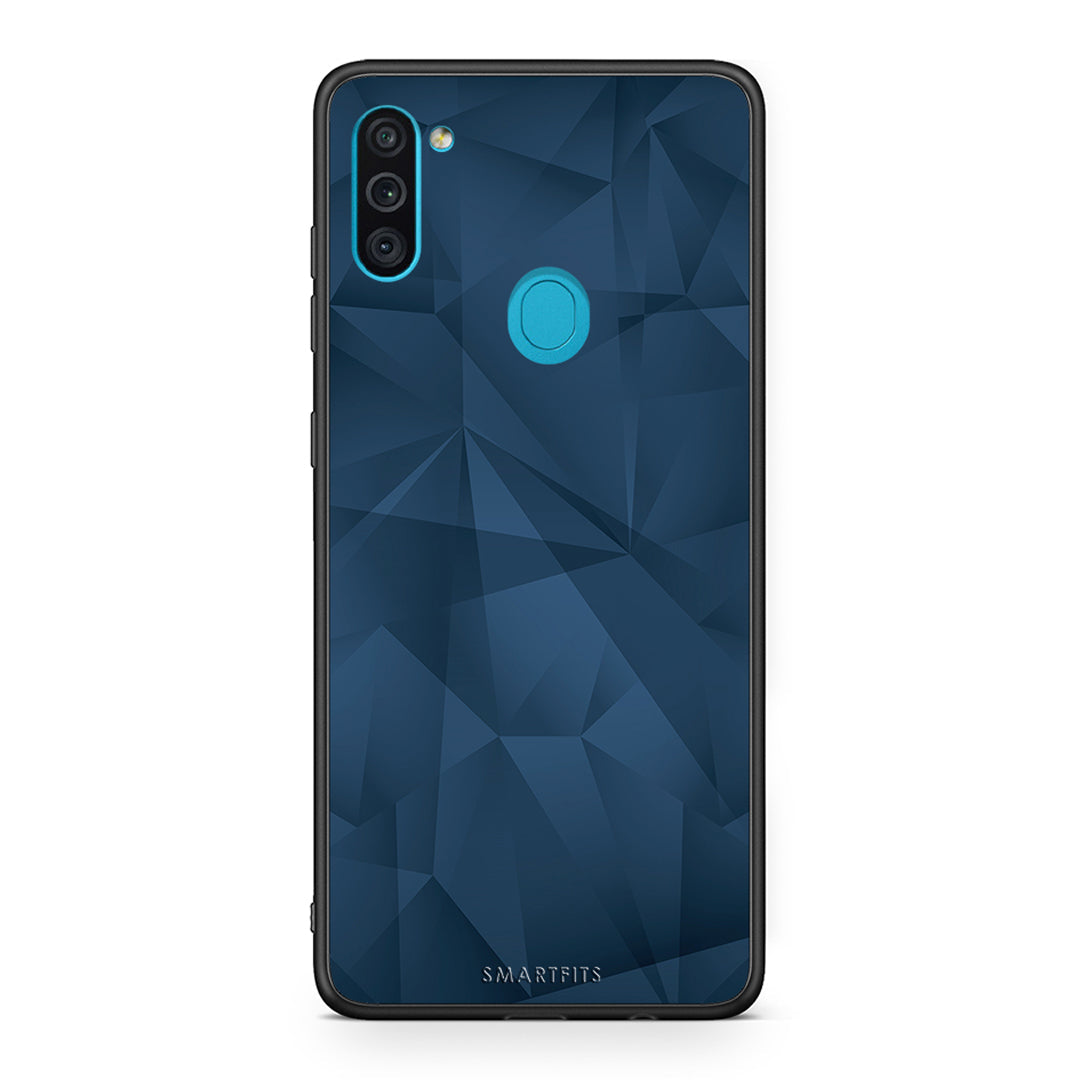 39 - Samsung A11/M11 Blue Abstract Geometric case, cover, bumper