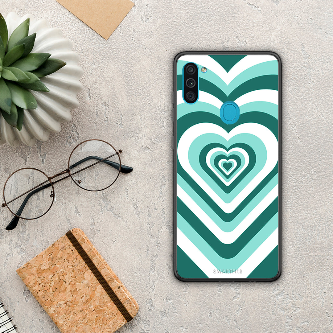 Green Hearts - Samsung Galaxy A11 / M11 case