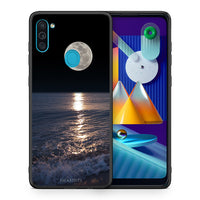 Thumbnail for Θήκη Samsung A11/M11 Moon Landscape από τη Smartfits με σχέδιο στο πίσω μέρος και μαύρο περίβλημα | Samsung A11/M11 Moon Landscape case with colorful back and black bezels