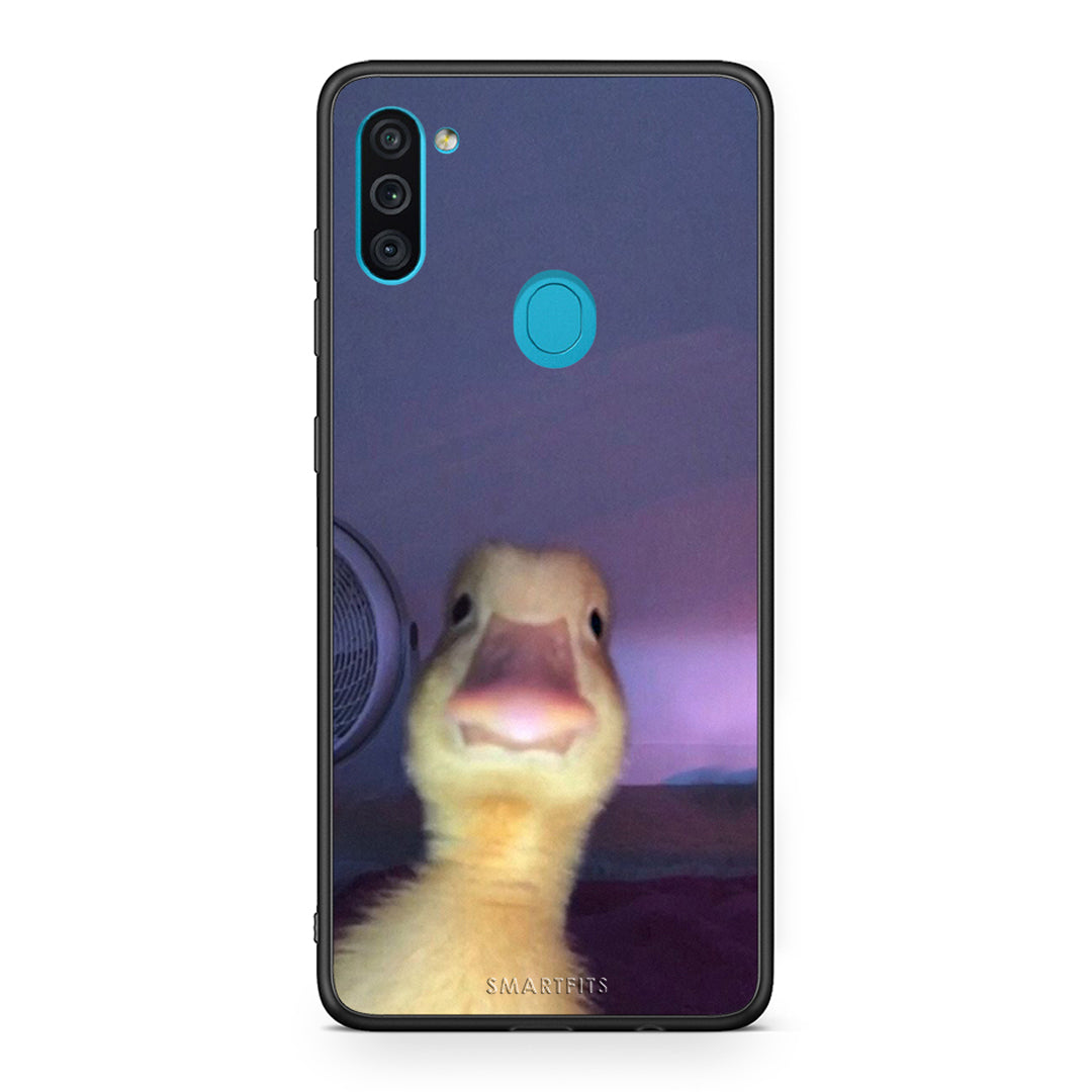 Samsung A11/M11 Meme Duck θήκη από τη Smartfits με σχέδιο στο πίσω μέρος και μαύρο περίβλημα | Smartphone case with colorful back and black bezels by Smartfits