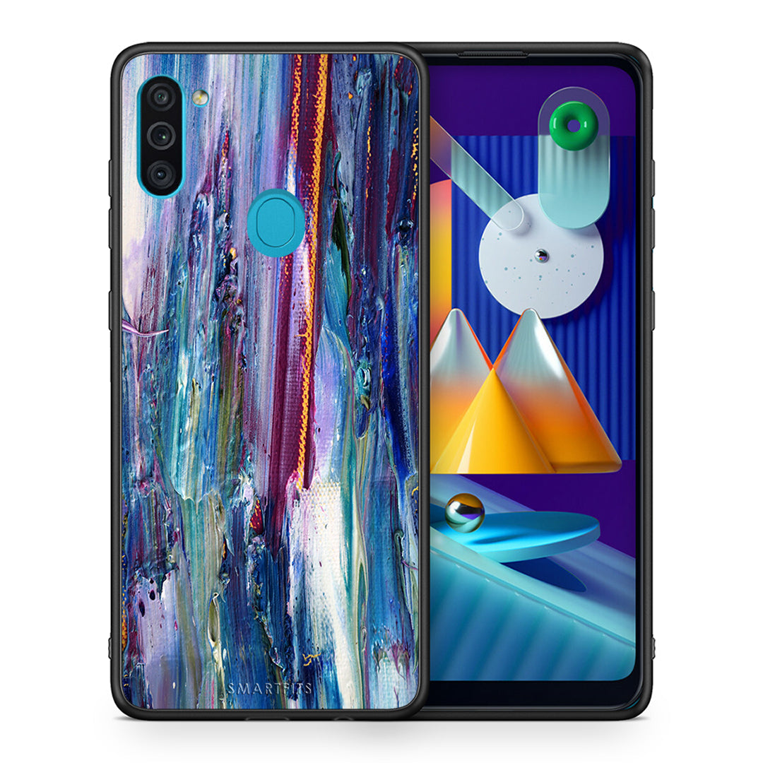 Θήκη Samsung A11/M11 Winter Paint από τη Smartfits με σχέδιο στο πίσω μέρος και μαύρο περίβλημα | Samsung A11/M11 Winter Paint case with colorful back and black bezels