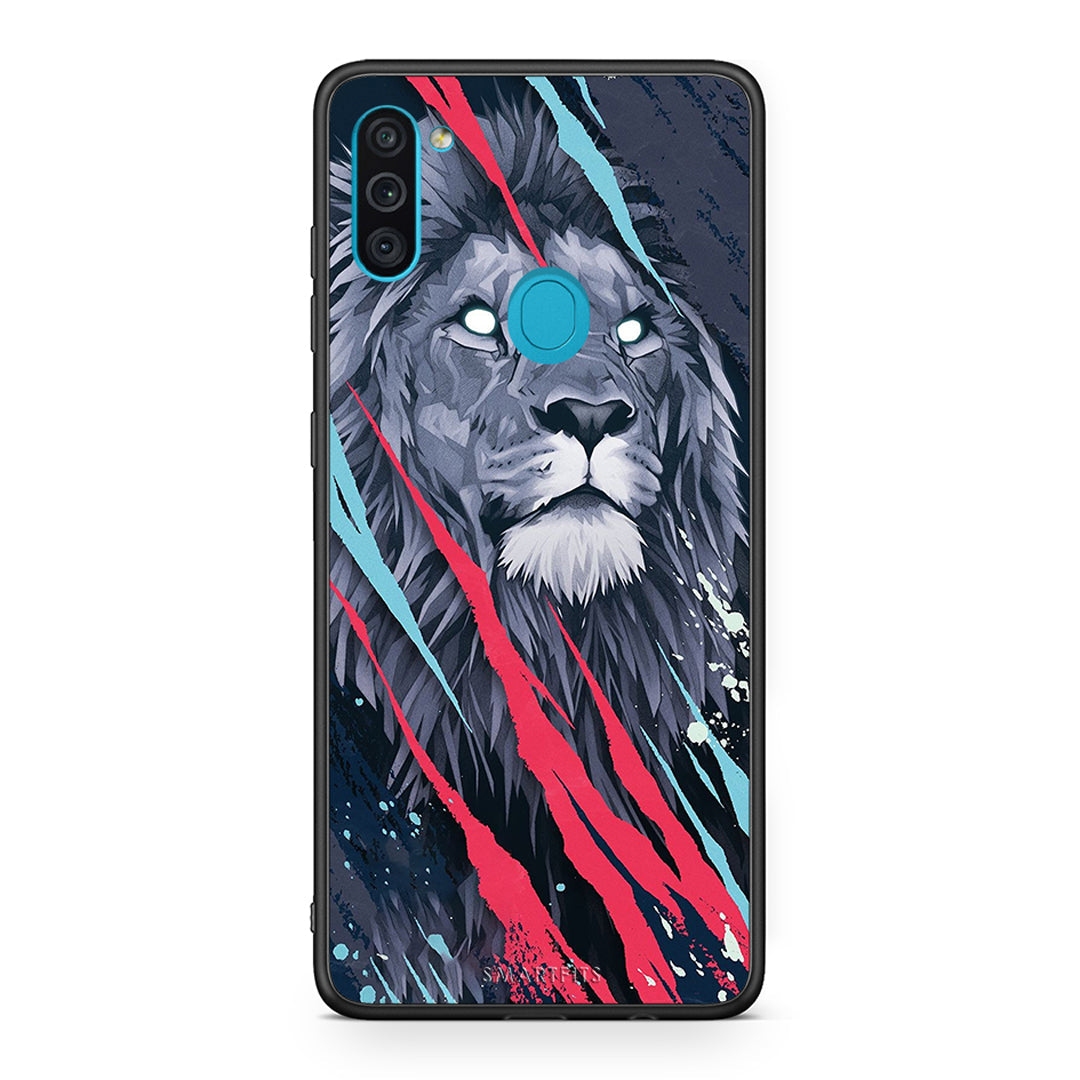 4 - Samsung A11/M11 Lion Designer PopArt case, cover, bumper