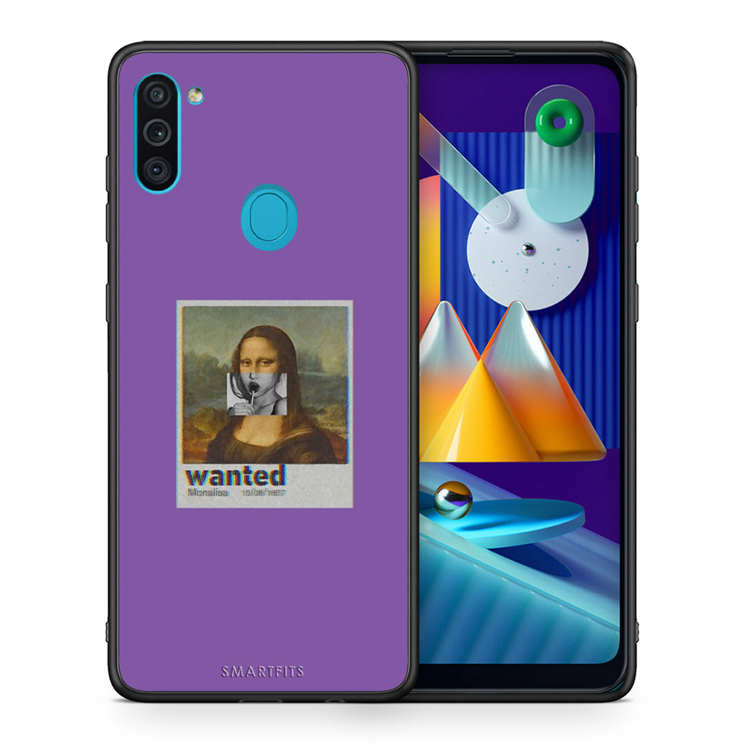 Θήκη Samsung A11/M11 Monalisa Popart από τη Smartfits με σχέδιο στο πίσω μέρος και μαύρο περίβλημα | Samsung A11/M11 Monalisa Popart case with colorful back and black bezels