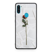 Thumbnail for Samsung A11/M11 Red Rose θήκη από τη Smartfits με σχέδιο στο πίσω μέρος και μαύρο περίβλημα | Smartphone case with colorful back and black bezels by Smartfits
