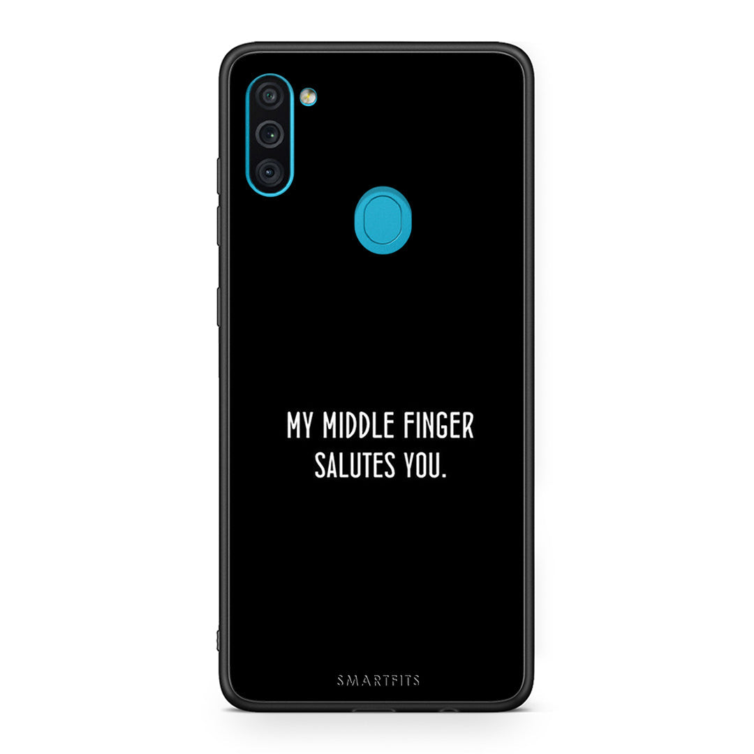 Samsung A11/M11 Salute θήκη από τη Smartfits με σχέδιο στο πίσω μέρος και μαύρο περίβλημα | Smartphone case with colorful back and black bezels by Smartfits