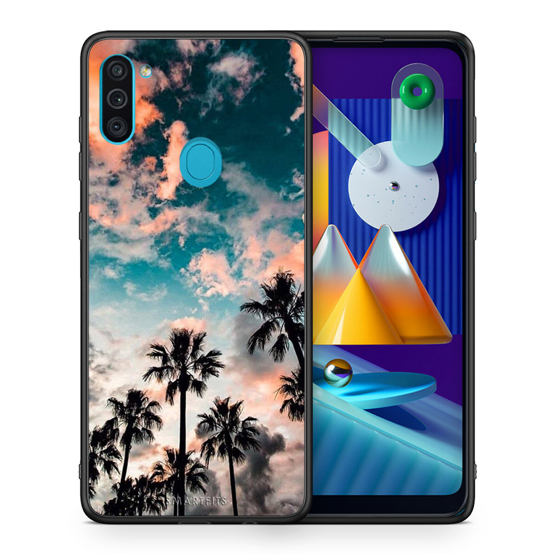 Θήκη Samsung A11/M11 Sky Summer από τη Smartfits με σχέδιο στο πίσω μέρος και μαύρο περίβλημα | Samsung A11/M11 Sky Summer case with colorful back and black bezels