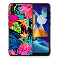 Thumbnail for Θήκη Samsung A11/M11 Tropical Flowers από τη Smartfits με σχέδιο στο πίσω μέρος και μαύρο περίβλημα | Samsung A11/M11 Tropical Flowers case with colorful back and black bezels