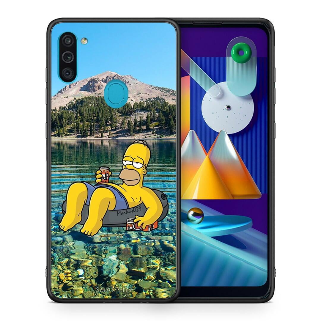 Θήκη Samsung A11 / M11 Summer Happiness από τη Smartfits με σχέδιο στο πίσω μέρος και μαύρο περίβλημα | Samsung A11 / M11 Summer Happiness case with colorful back and black bezels