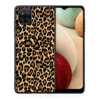 Thumbnail for Θήκη Samsung A12 Leopard Animal από τη Smartfits με σχέδιο στο πίσω μέρος και μαύρο περίβλημα | Samsung A12 Leopard Animal case with colorful back and black bezels