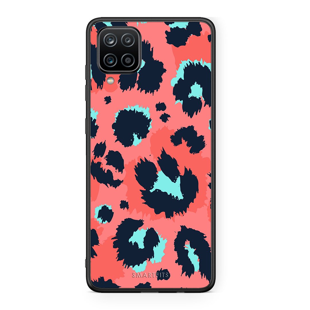 22 - Samsung A12 Pink Leopard Animal case, cover, bumper