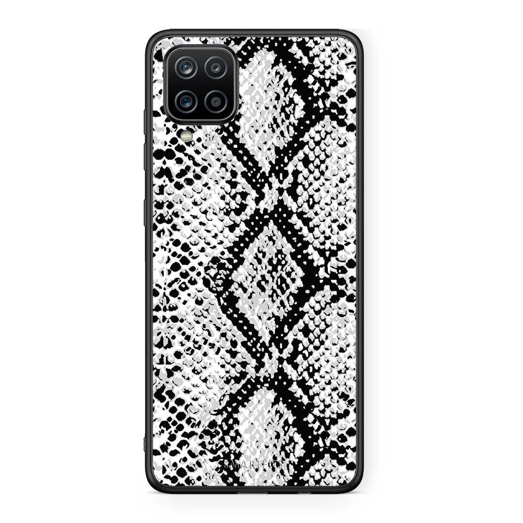 24 - Samsung A12 White Snake Animal case, cover, bumper