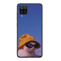 Thumbnail for Samsung A12 Cat Diva θήκη από τη Smartfits με σχέδιο στο πίσω μέρος και μαύρο περίβλημα | Smartphone case with colorful back and black bezels by Smartfits
