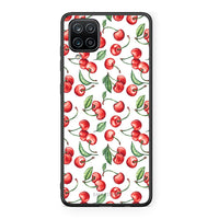 Thumbnail for Samsung A12 Cherry Summer θήκη από τη Smartfits με σχέδιο στο πίσω μέρος και μαύρο περίβλημα | Smartphone case with colorful back and black bezels by Smartfits