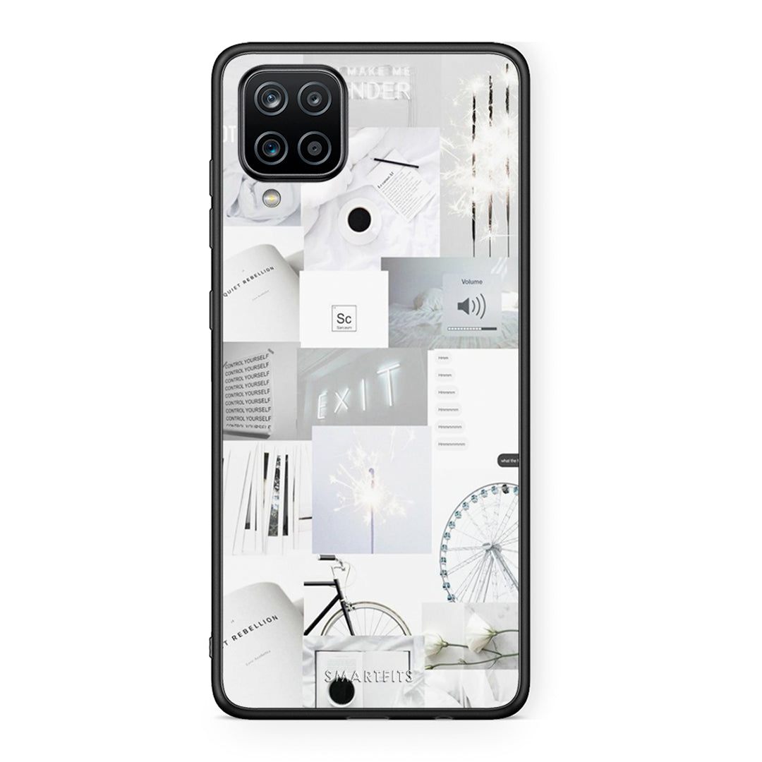 Samsung A12 Collage Make Me Wonder Θήκη Αγίου Βαλεντίνου από τη Smartfits με σχέδιο στο πίσω μέρος και μαύρο περίβλημα | Smartphone case with colorful back and black bezels by Smartfits