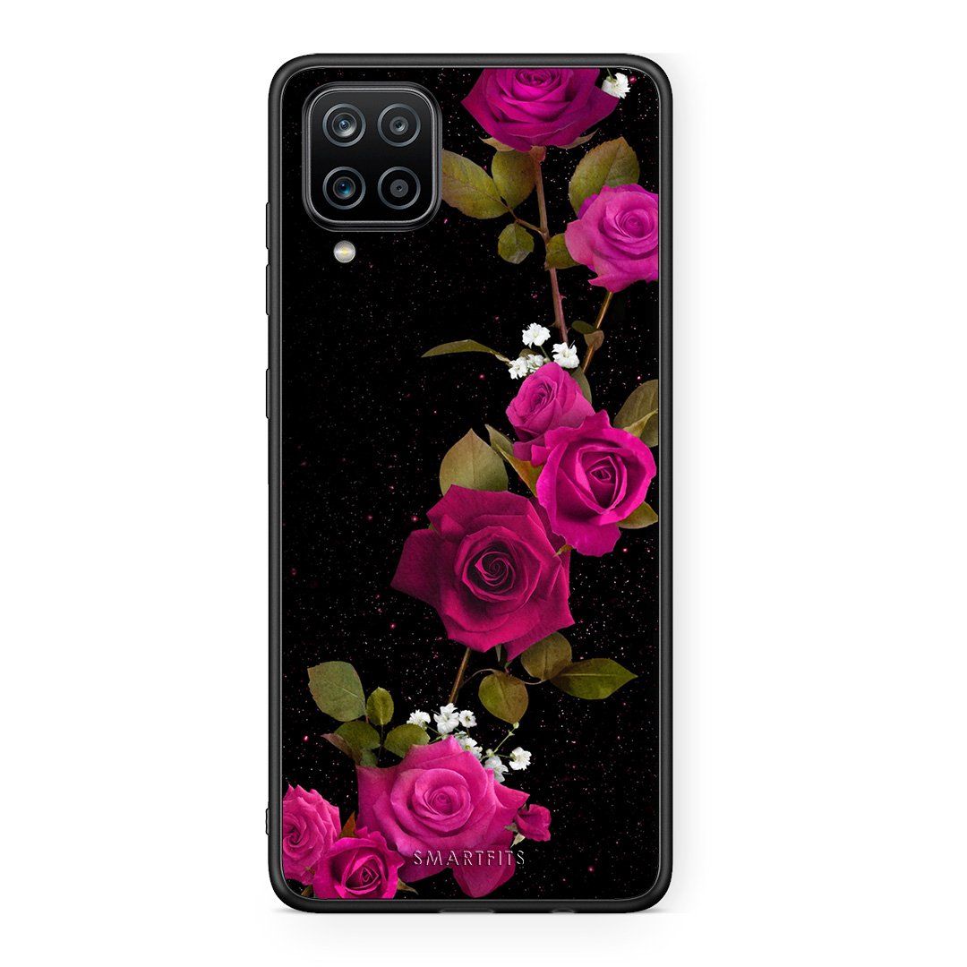 4 - Samsung A12 Red Roses Flower case, cover, bumper