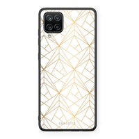 Thumbnail for 111 - Samsung A12 Luxury White Geometric case, cover, bumper