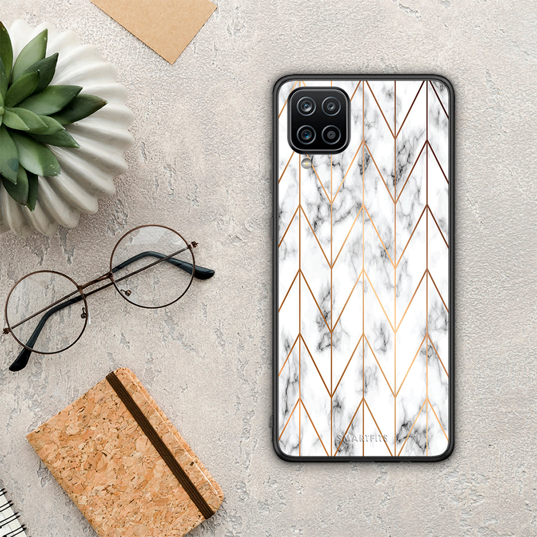 Marble Gold Geometric - Samsung Galaxy A12 case