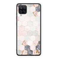 Thumbnail for 4 - Samsung A12 Hexagon Pink Marble case, cover, bumper