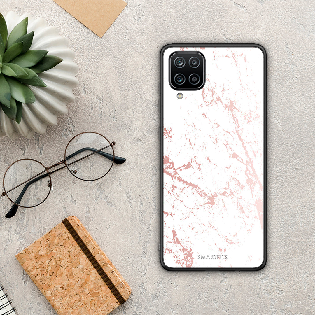 Marble Pink Splash - Samsung Galaxy A12 case