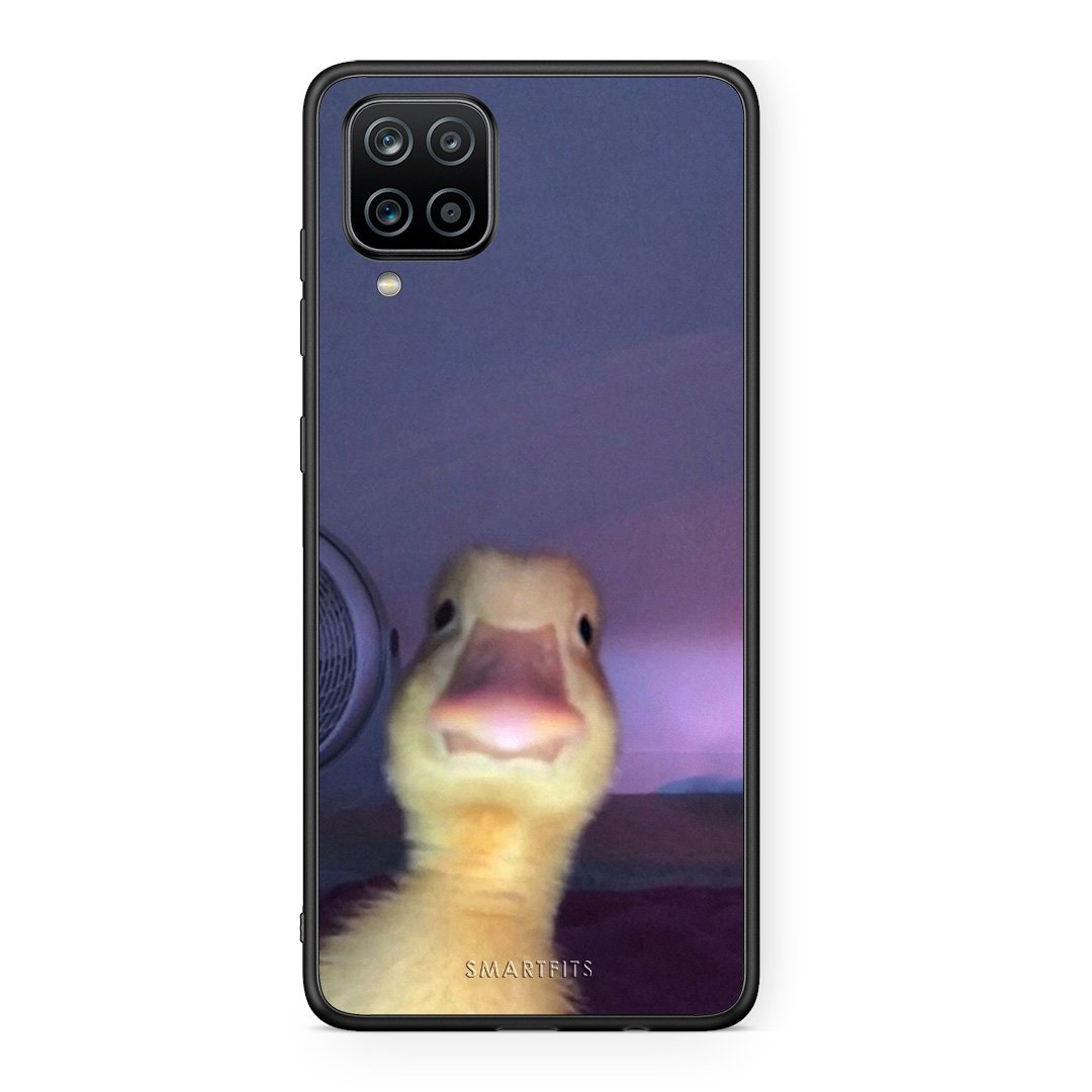 Samsung A12 Meme Duck θήκη από τη Smartfits με σχέδιο στο πίσω μέρος και μαύρο περίβλημα | Smartphone case with colorful back and black bezels by Smartfits