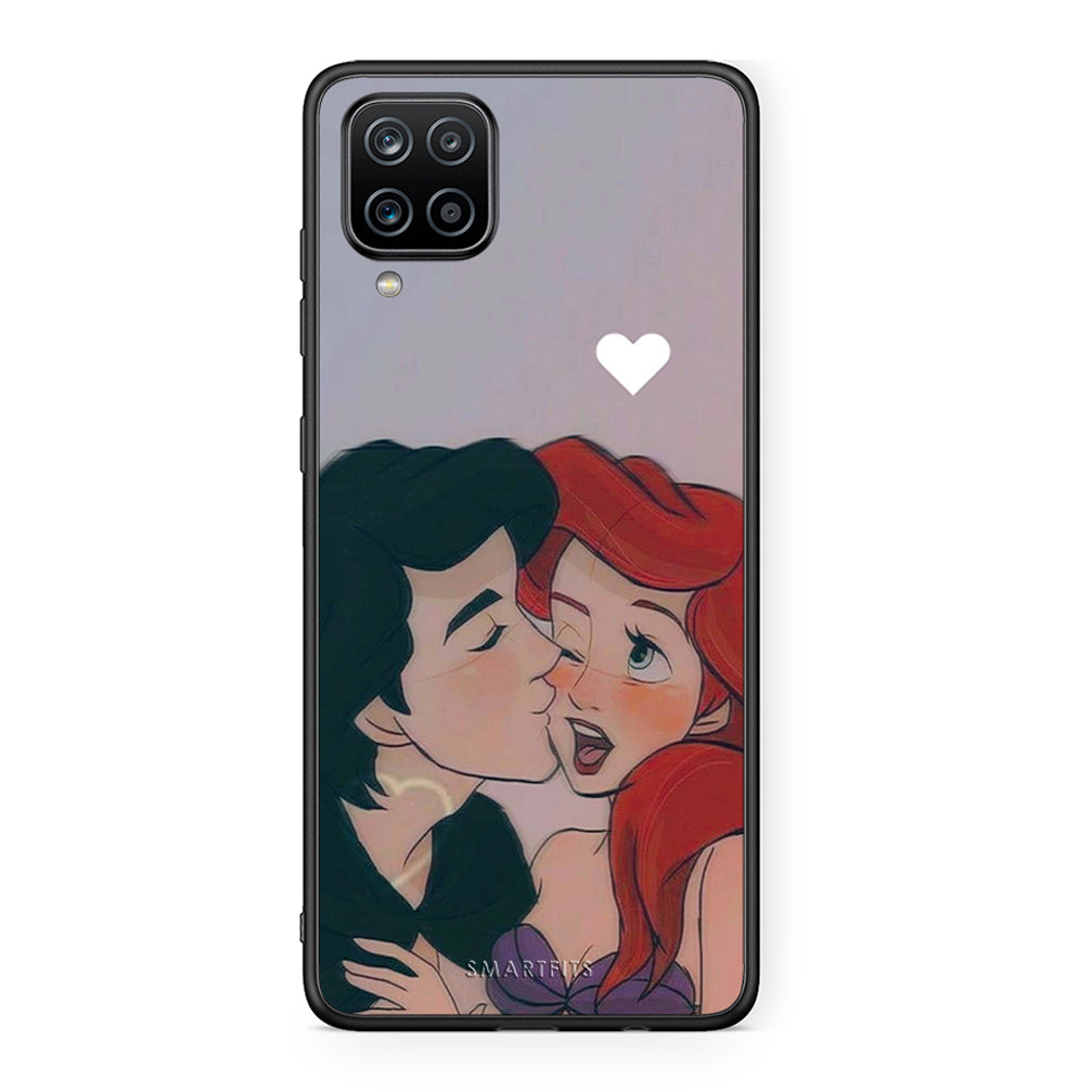 Samsung A12 Mermaid Love Θήκη Αγίου Βαλεντίνου από τη Smartfits με σχέδιο στο πίσω μέρος και μαύρο περίβλημα | Smartphone case with colorful back and black bezels by Smartfits
