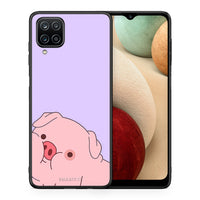 Thumbnail for Θήκη Αγίου Βαλεντίνου Samsung A12 Pig Love 2 από τη Smartfits με σχέδιο στο πίσω μέρος και μαύρο περίβλημα | Samsung A12 Pig Love 2 case with colorful back and black bezels