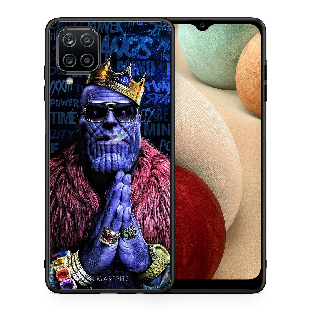 Θήκη Samsung A12 Thanos PopArt από τη Smartfits με σχέδιο στο πίσω μέρος και μαύρο περίβλημα | Samsung A12 Thanos PopArt case with colorful back and black bezels