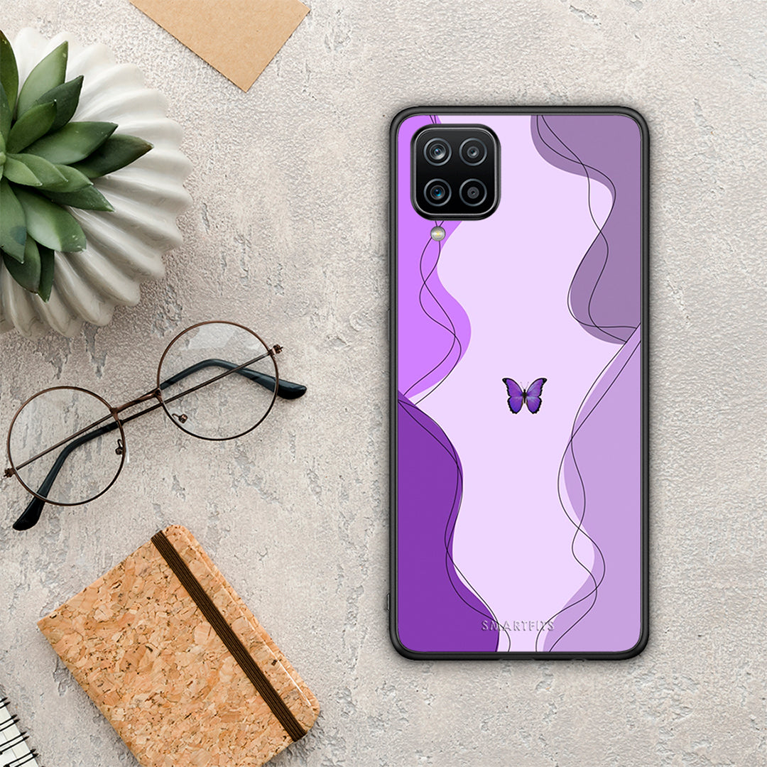 Purple Mariposa - Samsung Galaxy A12 case
