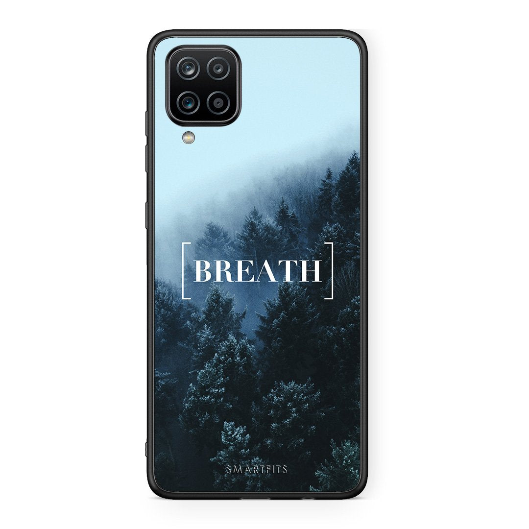 4 - Samsung A12 Breath Quote case, cover, bumper