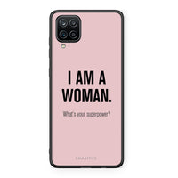 Thumbnail for Samsung A12 Superpower Woman θήκη από τη Smartfits με σχέδιο στο πίσω μέρος και μαύρο περίβλημα | Smartphone case with colorful back and black bezels by Smartfits