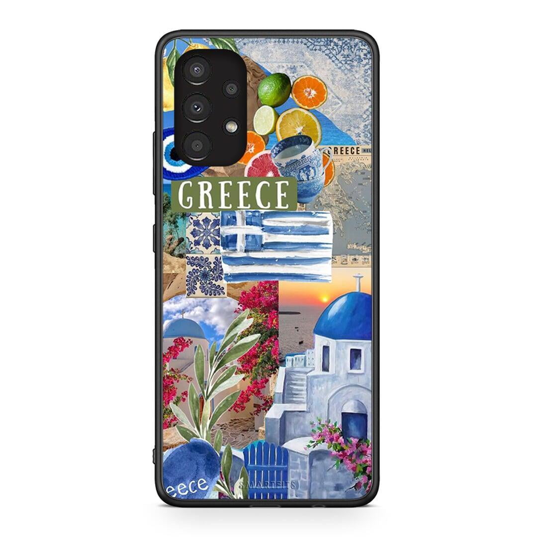 Samsung A13 4G All Greek Θήκη από τη Smartfits με σχέδιο στο πίσω μέρος και μαύρο περίβλημα | Smartphone case with colorful back and black bezels by Smartfits