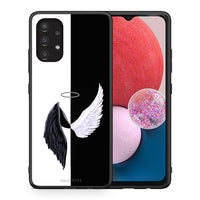Thumbnail for Θήκη Samsung A13 4G Angels Demons από τη Smartfits με σχέδιο στο πίσω μέρος και μαύρο περίβλημα | Samsung A13 4G Angels Demons case with colorful back and black bezels