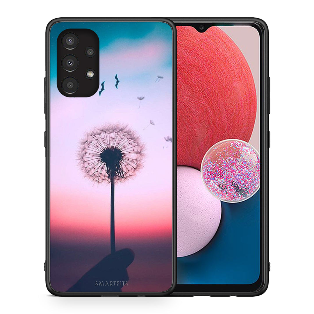 Θήκη Samsung A13 4G Wish Boho από τη Smartfits με σχέδιο στο πίσω μέρος και μαύρο περίβλημα | Samsung A13 4G Wish Boho case with colorful back and black bezels