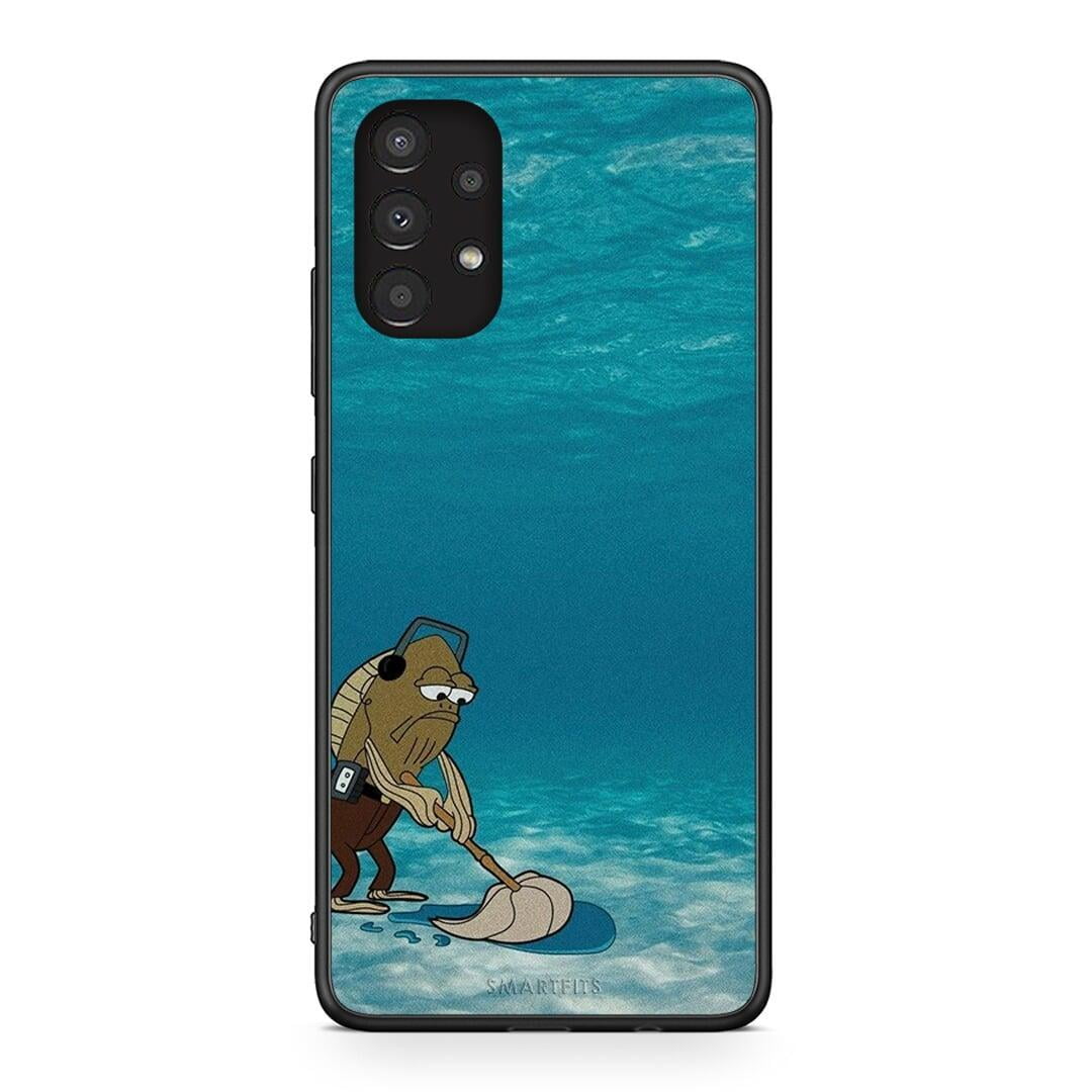 Samsung A13 4G Clean The Ocean Θήκη από τη Smartfits με σχέδιο στο πίσω μέρος και μαύρο περίβλημα | Smartphone case with colorful back and black bezels by Smartfits