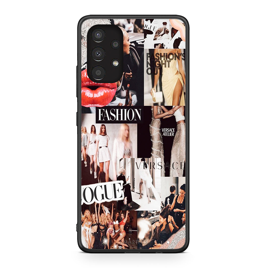 Samsung A13 4G Collage Fashion Θήκη Αγίου Βαλεντίνου από τη Smartfits με σχέδιο στο πίσω μέρος και μαύρο περίβλημα | Smartphone case with colorful back and black bezels by Smartfits