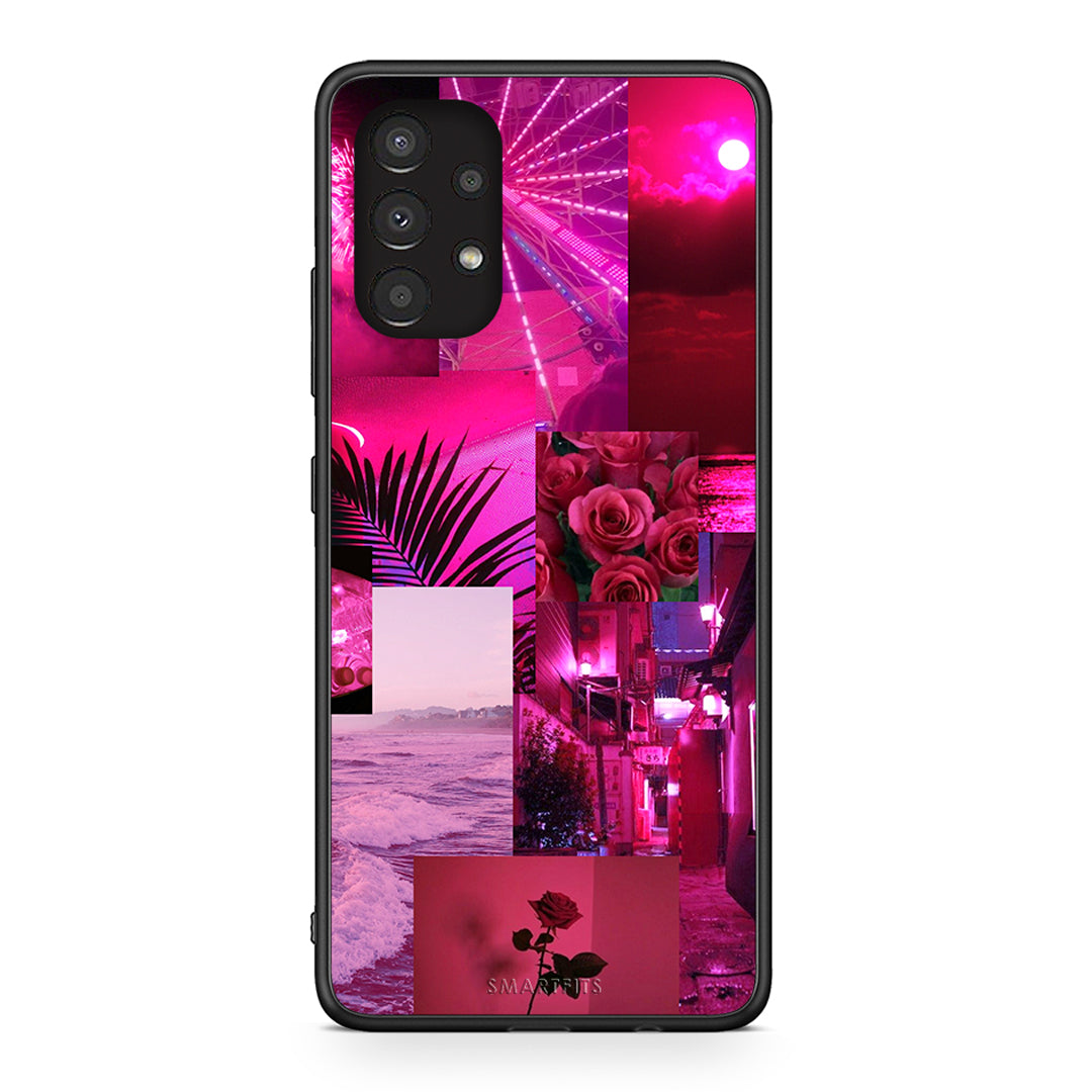 Samsung A13 4G Collage Red Roses Θήκη Αγίου Βαλεντίνου από τη Smartfits με σχέδιο στο πίσω μέρος και μαύρο περίβλημα | Smartphone case with colorful back and black bezels by Smartfits